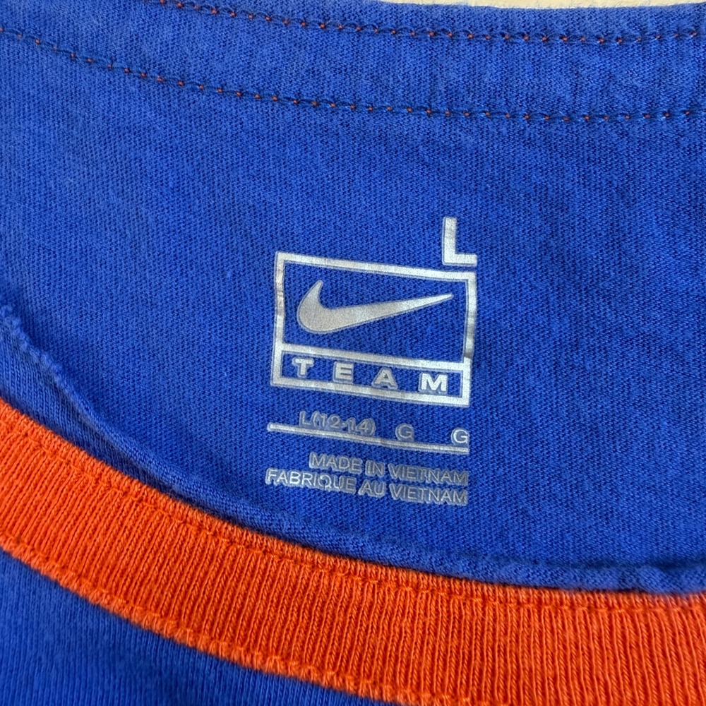 Nike Team Florida Gators Ringer T-Shirt Blue Orange Spellout Women Large L - Picture 5 of 9